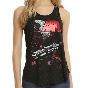 Hot Topic Star Wars red foil racerback tank